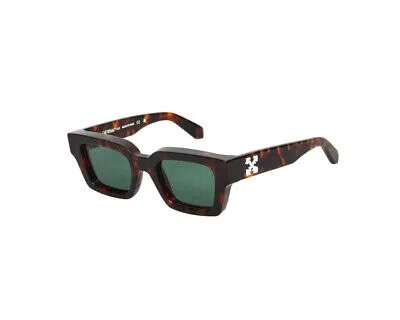 Pre-owned Off-white Sunglasses Oeri008 Virgil 6055 Havana Havana Green Men Women