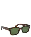 Off-white Bold Rectangular Acetate Sunglasses With Tortoiseshell Pattern In Crl