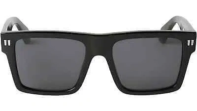 Pre-owned Off-white Sunglasses Oeri109 Lawton 1007 Black Black Grey Men Women In Gray