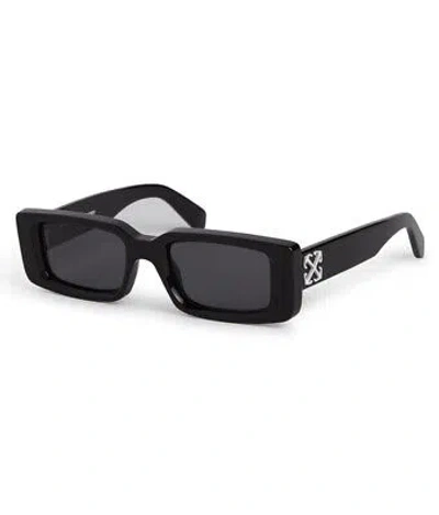 Pre-owned Off-white Sunglasses Oeri127 Arthur 1007 Black Black Grey Men Women In Gray