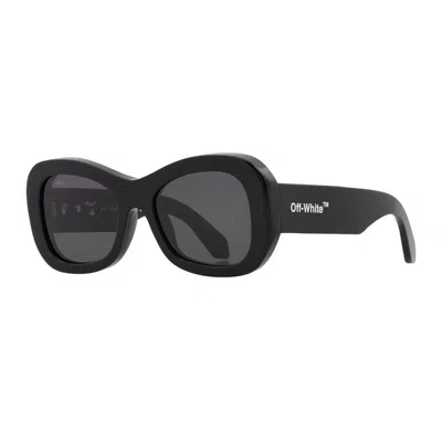 Off-white Sunglasses Oval Full Rim, Black Frame And Dark Grey Lens Oeri040pablo1007