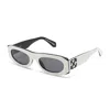 Off-white Sunglasses Oval Full Rim, Havana Frame And Brown Lens Oeri13oorlando6064 In Gray