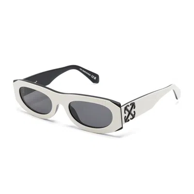 Off-white Sunglasses Oval Full Rim, Havana Frame And Brown Lens Oeri13oorlando6064 In Gray