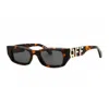 Off-white Sunglasses Rectangle Full Rim, Black Frame And Green Lens Oeri124fillmore1055 In Black