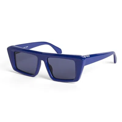 Off-white Sunglasses Rectangle Full Rim, Blue Frame And Blue Lens Oeri13khartford4545 In Purple