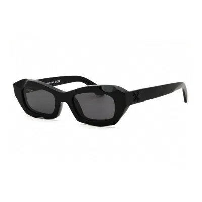 Off-white Sunglasses Rectangle Full Rim, Havana Frame And Green Lens Venezia6055 In Black