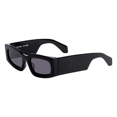 Off-white Sunglasses Rectangle Full Rim, White Frame And Green Lens Oeri141cary0155 In Black