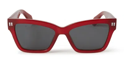 Off-white Cincinnati - Burgundy / Dark Grey Sunglasses In Red