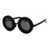 Off-white Sunglasses Round Full Rim, Black Frame And Dark Grey Lens Oeri100chicago1007 In Black