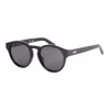 Off-white Sunglasses Round Full Rim, Black Frame And Dark Grey Lens Oeri139oakland1007 In Black