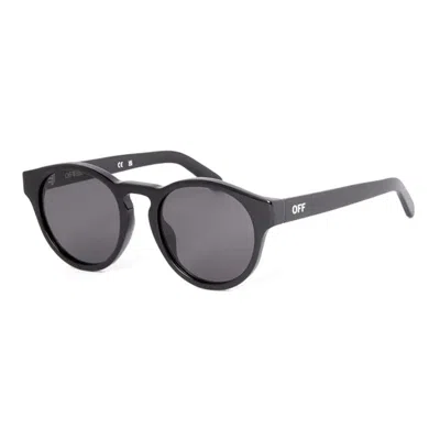 Off-white Sunglasses Round Full Rim, Black Frame And Dark Grey Lens Oeri139oakland1007