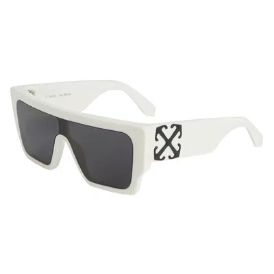 Off-white Sunglasses Shield Full Rim, White Frame And Dark Grey Lens Oeri14fmarion0107