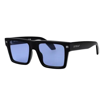 Off-white Sunglasses Square Full Rim, Black Frame And Blue Lens Oeri109lawton1045