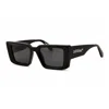 Off-white Sunglasses Square Full Rim, Black Frame And Dark Grey Lens Savannah1007 In Black