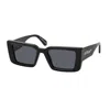 Off-white Sunglasses Square Full Rim, Havana Frame And Green Lens Oeri077savannah6055 In Black