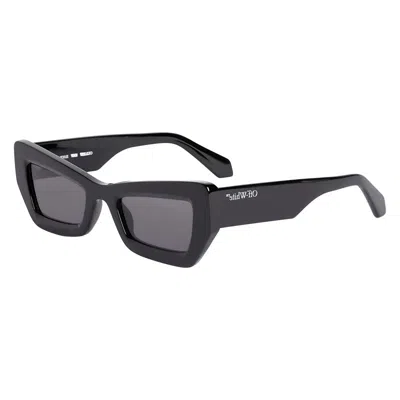 Off-white Sunglasses Square Full Rim, Havana Frame And Green Lens Oeri137aurora6055 In Black