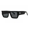 Off-white Sunglasses Square Full Rim, Shiny Grey Frame And Blue Lens Oeri149chester0945 In Black