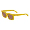 Off-white Full Frame Sunglasses In Yellow