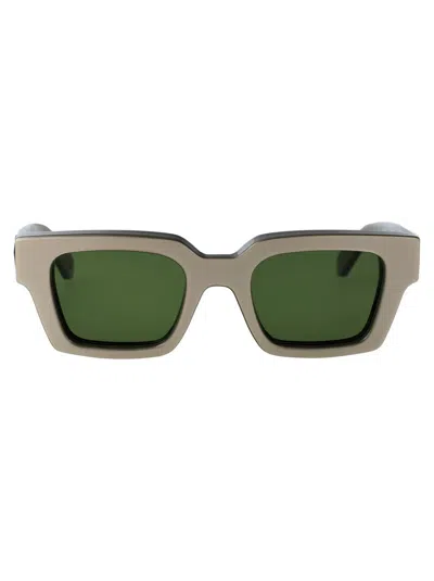 Off-white Sunglasses In Taupe Green