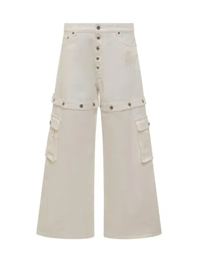 OFF-WHITE OFF-WHITE SUPER BAGGY JEANS WITH 90S LOGO