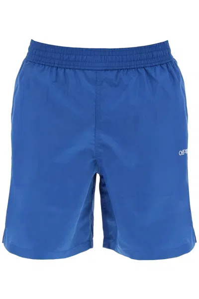 Off-white Surfer Sea Bermuda Shorts In Blue