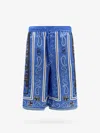 Off-white Off White Men Sustainable Viscose Bermuda Shorts With Bandana Print In Blue