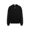 Off-white Regular Fit Jersey With Distinctive Logo And Textured Detailing In Black