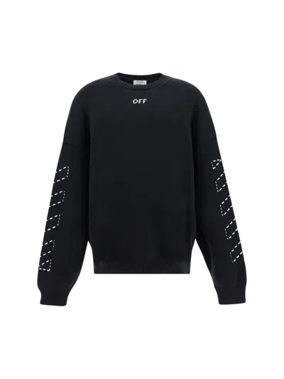 Off-white Sweater In Black Cream