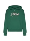 Off-white Oversize Football Logo Graphic Hoodie In Green