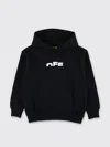 Off-white Black Hoodie With  Kids Logo In Black