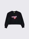Off-white Pop Heart Crewneck Cotton-jersey Sweatshirt 4-12+ Years In Black