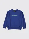 Off-white Logo-embroidered Sweatshirt In Blue