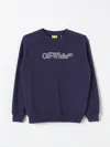 Off-white Big Bookish Cotton Sweatshirt In Navy