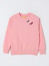 Off-white Kids Arrow Butterfly Printed Cotton Sweatshirt In Pink