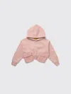 Off-white Arrow Studs Cargo Crop Hoodie In Pink