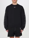Off-white Regular Fit Jersey With Distinctive Logo And Textured Detailing In Black