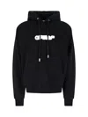 Off-white Off White Black Drawstring Hooded Sweatshirt