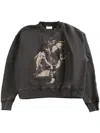 Off-white Off White Printed Cotton Sweatshirt In Black