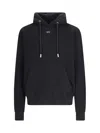 Off-white Hooded Sweater Kangaroo Pocket In Black