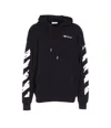 Off-white Brand-embroidery Kangaroo-pocket Relaxed-fit Cotton-jersey Hoody In Black