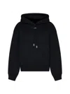 Off-white Off White Logo Cotton Hoodie In Black