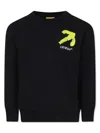 Off-white Arrow-print Cotton Sweatshirt In Black