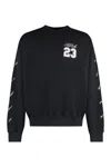 Off-white Off White Logo Cotton Sweatshirt In Black