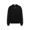 Off-white Regular Fit Jersey With Distinctive Logo And Textured Detailing In Black