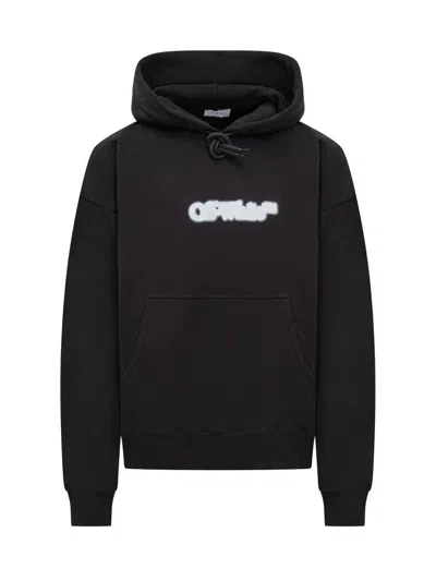 Off-white Spray Arrow Hoodie In Black