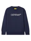 Off-white Big Bookish Cotton Sweatshirt In Blue