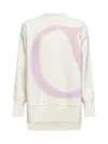 Off-white Maxi Logo Knitted Wool Sweater In Cream - Sea Pink