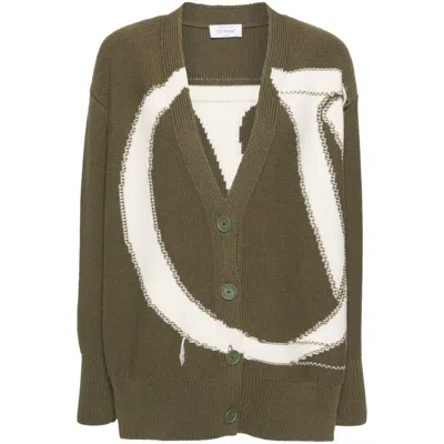 Off-white Sweaters In Green