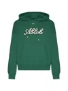 Off-white Oversize Football Logo Graphic Hoodie In Green