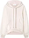 Off-white Maxi Hoodie Laundry With Logo And Patch Pocket In Neutral